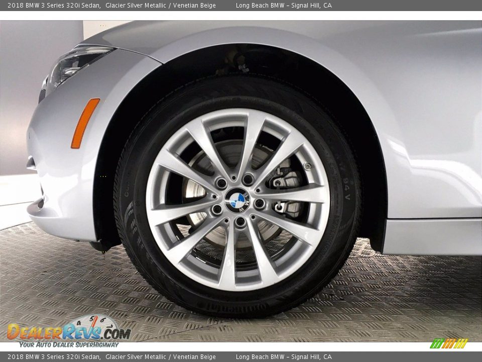 2018 BMW 3 Series 320i Sedan Glacier Silver Metallic / Venetian Beige Photo #8