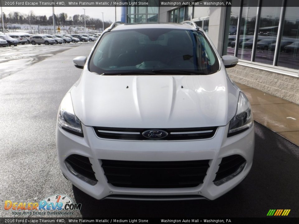 2016 Ford Escape Titanium 4WD White Platinum Metallic / Medium Light Stone Photo #5