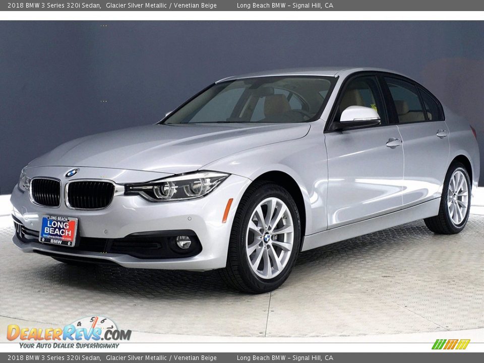 2018 BMW 3 Series 320i Sedan Glacier Silver Metallic / Venetian Beige Photo #12