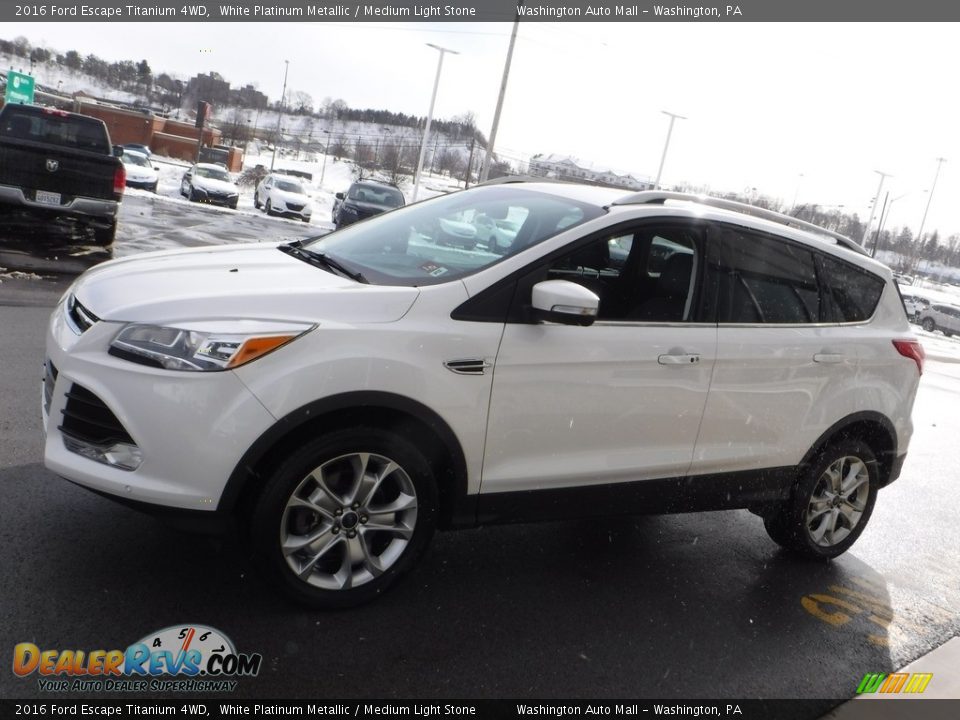 2016 Ford Escape Titanium 4WD White Platinum Metallic / Medium Light Stone Photo #7