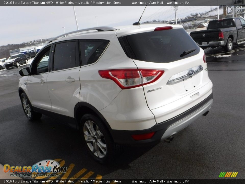 2016 Ford Escape Titanium 4WD White Platinum Metallic / Medium Light Stone Photo #9