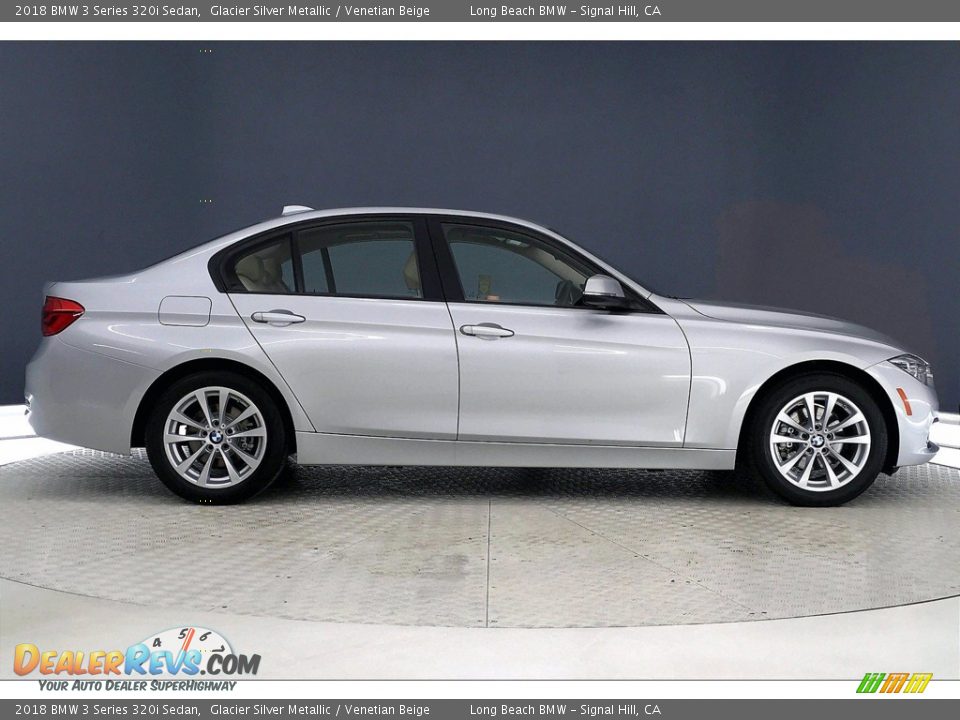 2018 BMW 3 Series 320i Sedan Glacier Silver Metallic / Venetian Beige Photo #14