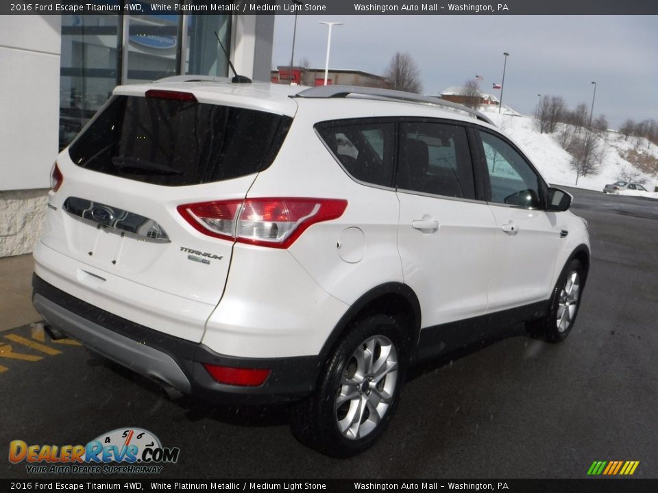 2016 Ford Escape Titanium 4WD White Platinum Metallic / Medium Light Stone Photo #11