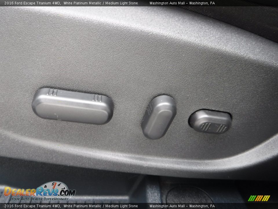 2016 Ford Escape Titanium 4WD White Platinum Metallic / Medium Light Stone Photo #17