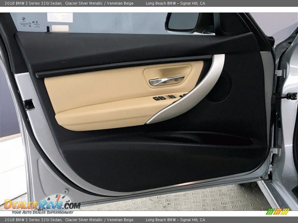 2018 BMW 3 Series 320i Sedan Glacier Silver Metallic / Venetian Beige Photo #23