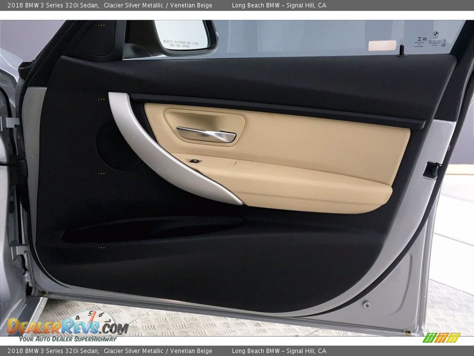 2018 BMW 3 Series 320i Sedan Glacier Silver Metallic / Venetian Beige Photo #24