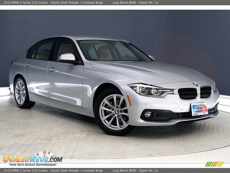 2018 BMW 3 Series 320i Sedan Glacier Silver Metallic / Venetian Beige Photo #36