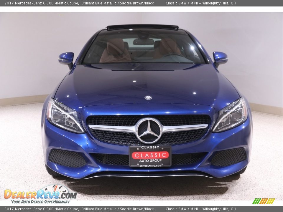 2017 Mercedes-Benz C 300 4Matic Coupe Brilliant Blue Metallic / Saddle Brown/Black Photo #2