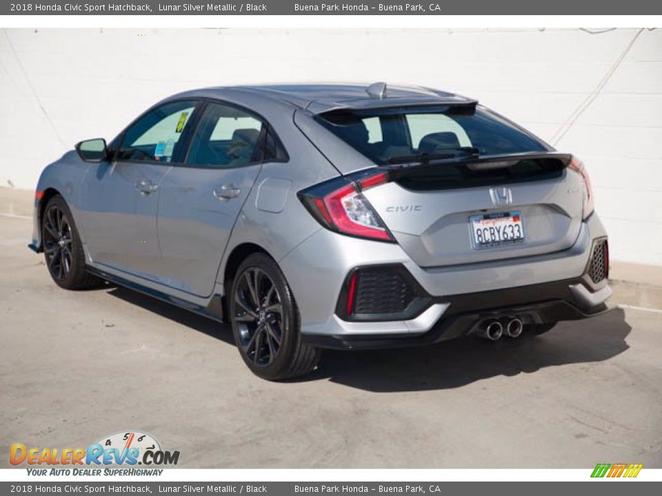2018 Honda Civic Sport Hatchback Lunar Silver Metallic / Black Photo #2