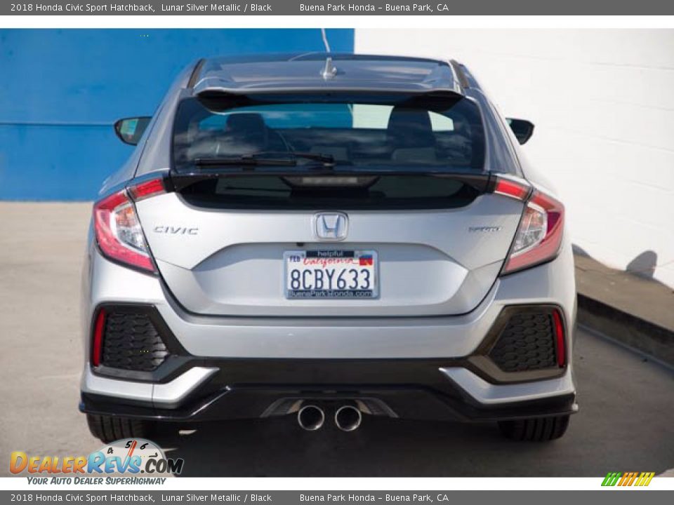 2018 Honda Civic Sport Hatchback Lunar Silver Metallic / Black Photo #9