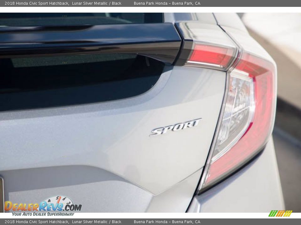 2018 Honda Civic Sport Hatchback Lunar Silver Metallic / Black Photo #11