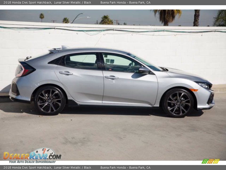 2018 Honda Civic Sport Hatchback Lunar Silver Metallic / Black Photo #12