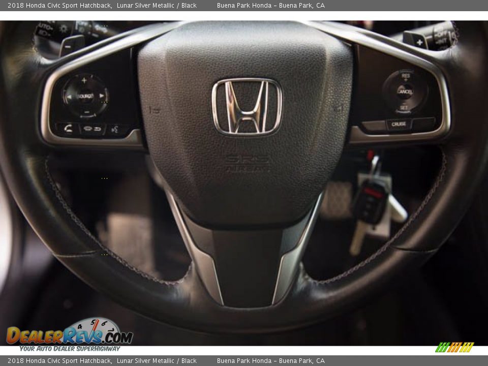 2018 Honda Civic Sport Hatchback Lunar Silver Metallic / Black Photo #13