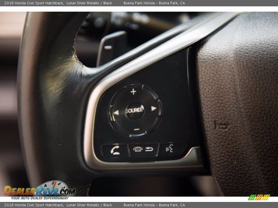 2018 Honda Civic Sport Hatchback Lunar Silver Metallic / Black Photo #14