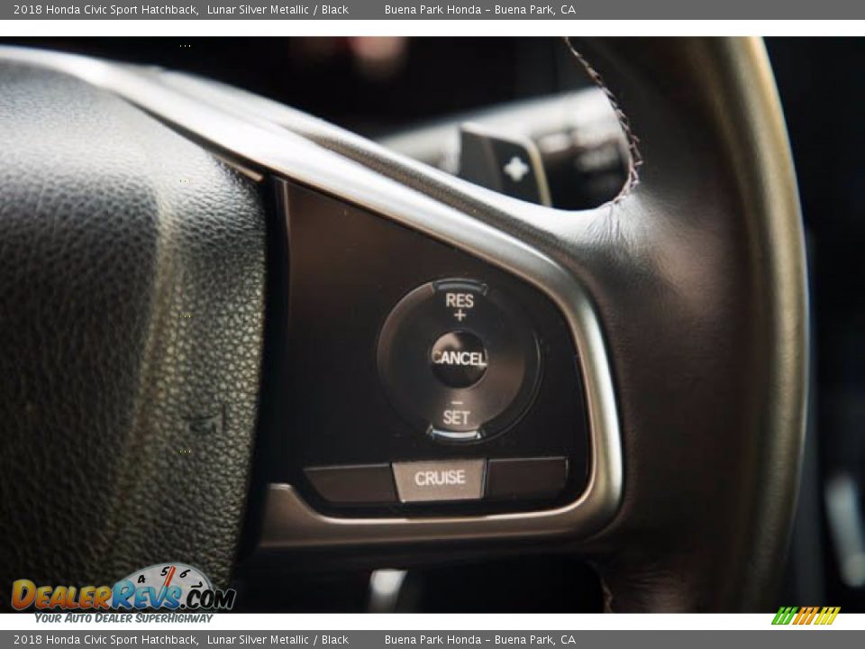 2018 Honda Civic Sport Hatchback Lunar Silver Metallic / Black Photo #15