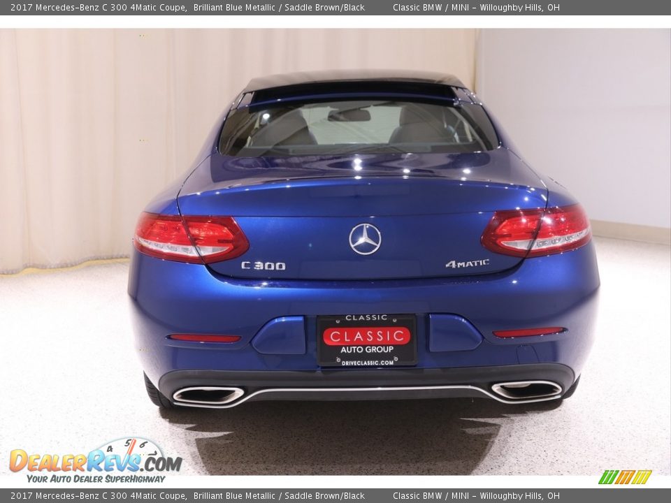 2017 Mercedes-Benz C 300 4Matic Coupe Brilliant Blue Metallic / Saddle Brown/Black Photo #22