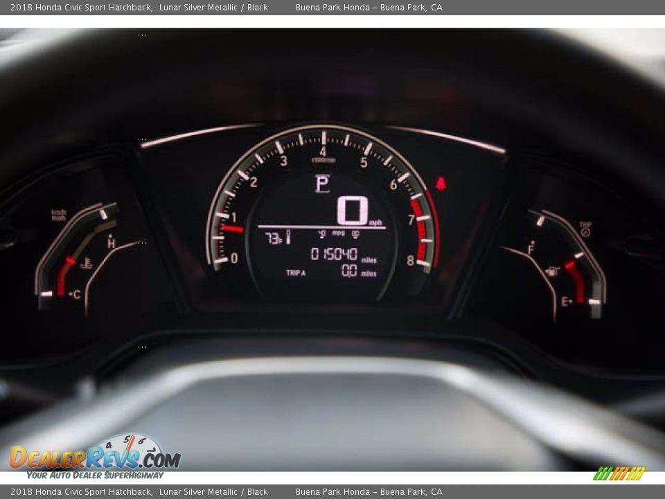 2018 Honda Civic Sport Hatchback Lunar Silver Metallic / Black Photo #26