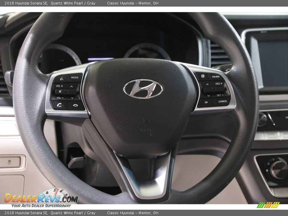 2018 Hyundai Sonata SE Quartz White Pearl / Gray Photo #7