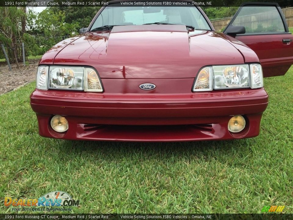 1991 Ford Mustang GT Coupe Medium Red / Scarlet Red Photo #17