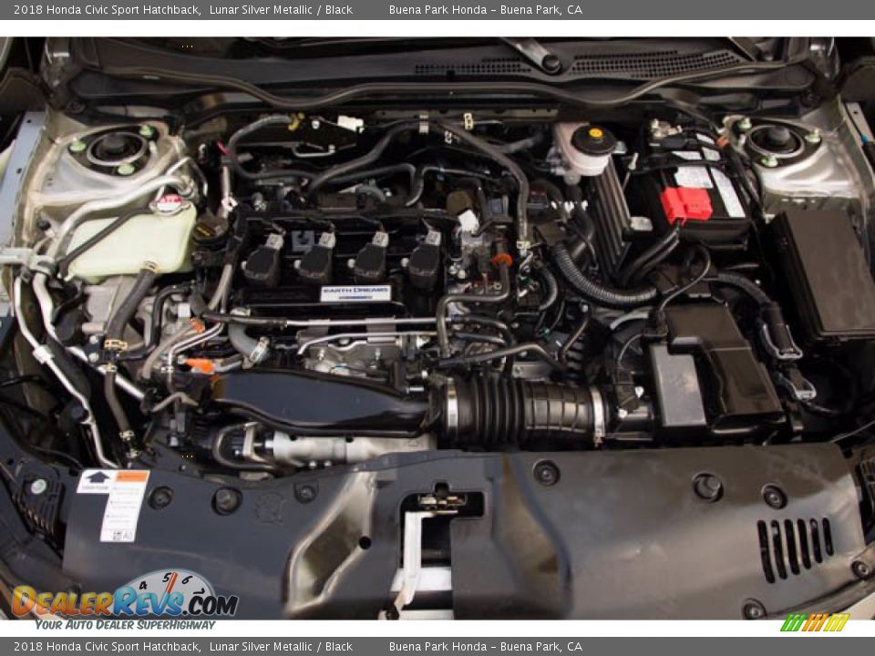 2018 Honda Civic Sport Hatchback Lunar Silver Metallic / Black Photo #32