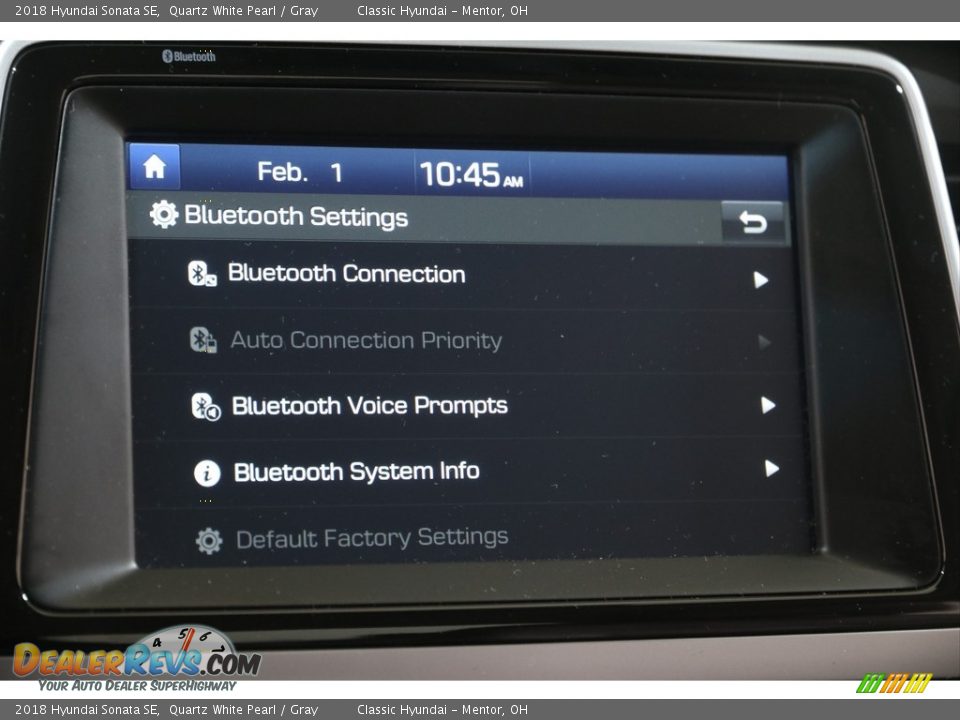 2018 Hyundai Sonata SE Quartz White Pearl / Gray Photo #11