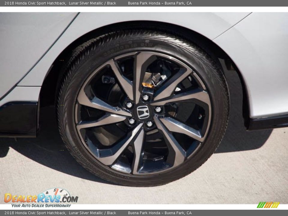 2018 Honda Civic Sport Hatchback Lunar Silver Metallic / Black Photo #35