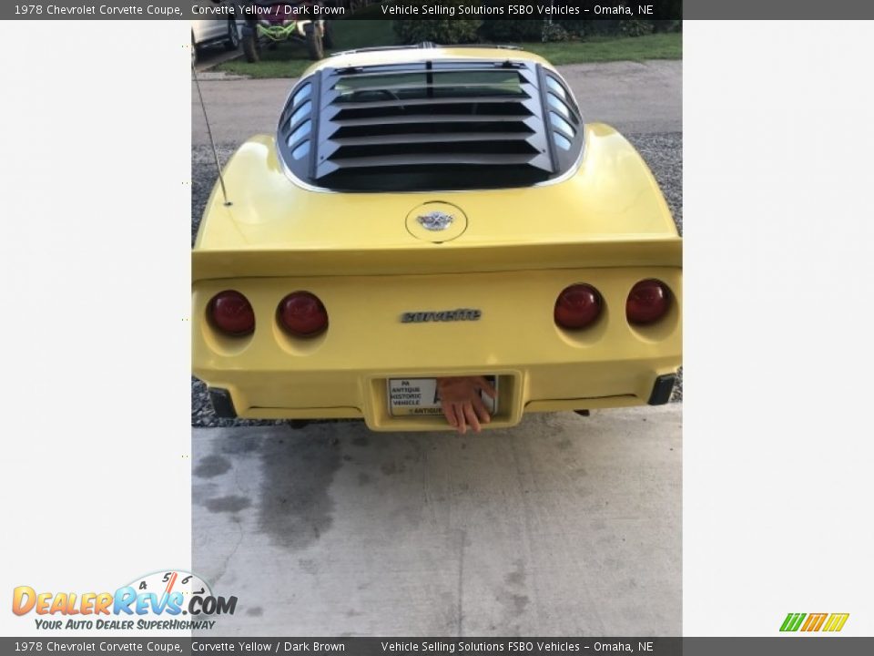 1978 Chevrolet Corvette Coupe Corvette Yellow / Dark Brown Photo #4