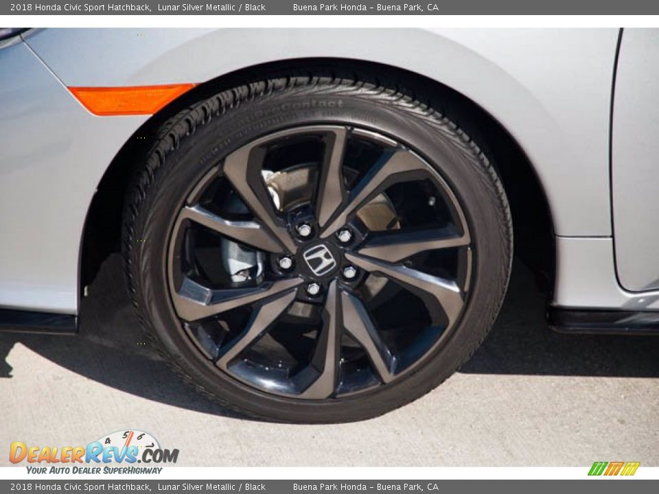 2018 Honda Civic Sport Hatchback Lunar Silver Metallic / Black Photo #36
