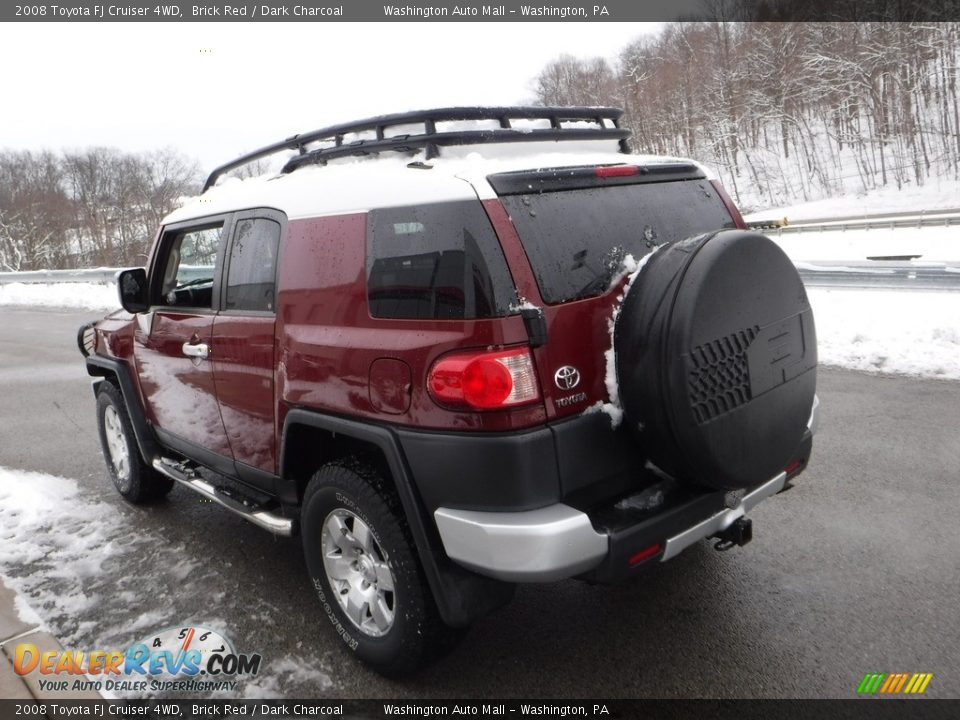 2008 Toyota FJ Cruiser 4WD Brick Red / Dark Charcoal Photo #11