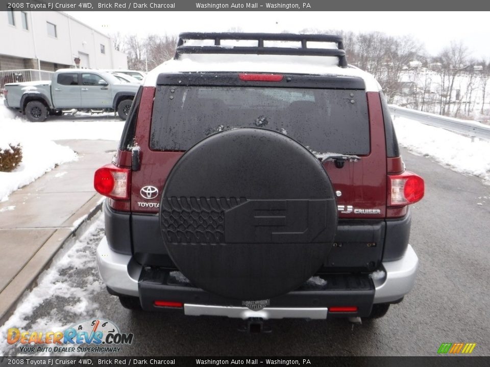 2008 Toyota FJ Cruiser 4WD Brick Red / Dark Charcoal Photo #12