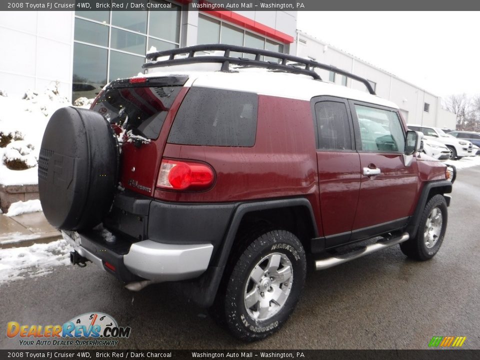 2008 Toyota FJ Cruiser 4WD Brick Red / Dark Charcoal Photo #13