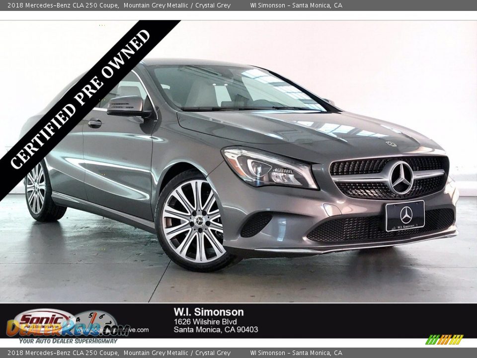 2018 Mercedes-Benz CLA 250 Coupe Mountain Grey Metallic / Crystal Grey Photo #1