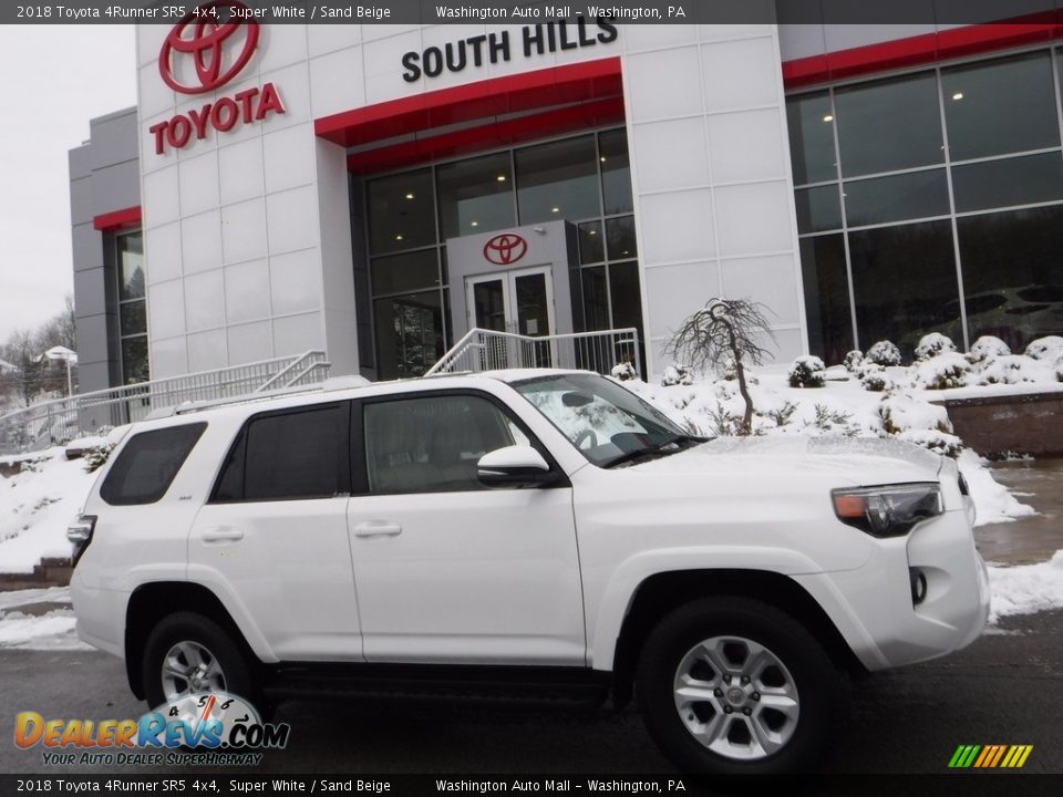 2018 Toyota 4Runner SR5 4x4 Super White / Sand Beige Photo #2