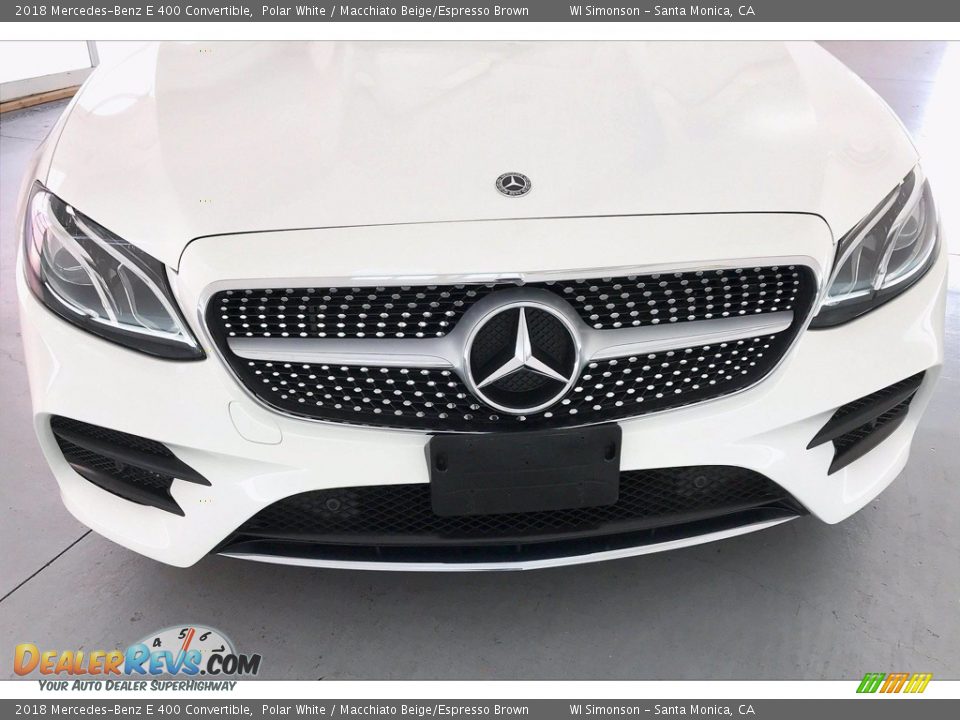 2018 Mercedes-Benz E 400 Convertible Polar White / Macchiato Beige/Espresso Brown Photo #30