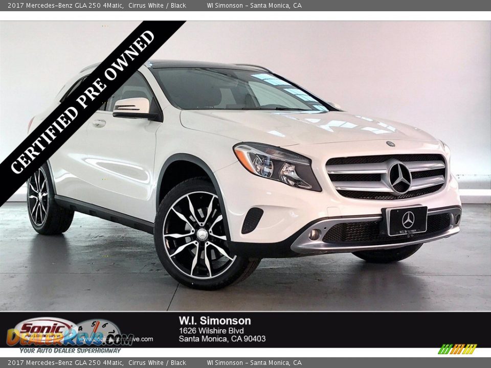 2017 Mercedes-Benz GLA 250 4Matic Cirrus White / Black Photo #1