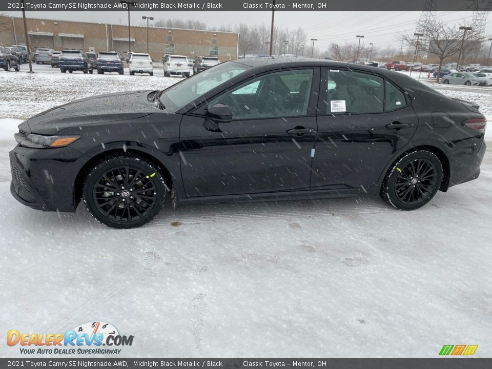 2021 Toyota Camry SE Nightshade AWD Midnight Black Metallic / Black Photo #1