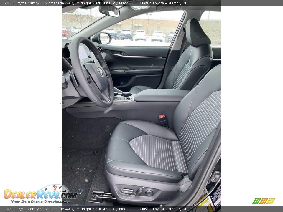 2021 Toyota Camry SE Nightshade AWD Midnight Black Metallic / Black Photo #2