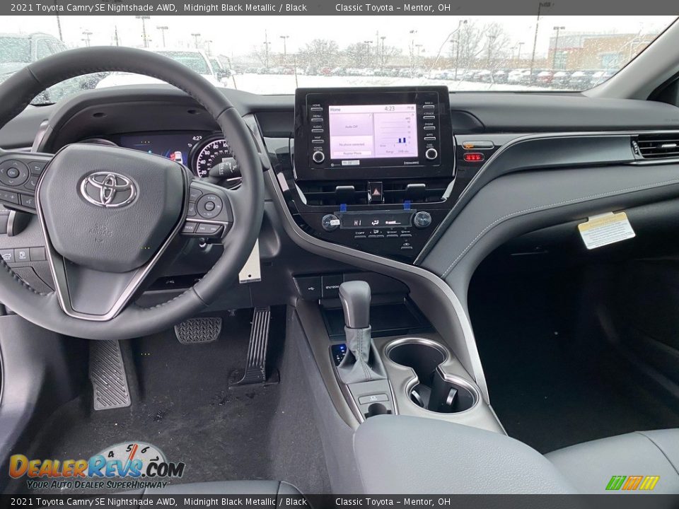 2021 Toyota Camry SE Nightshade AWD Midnight Black Metallic / Black Photo #4