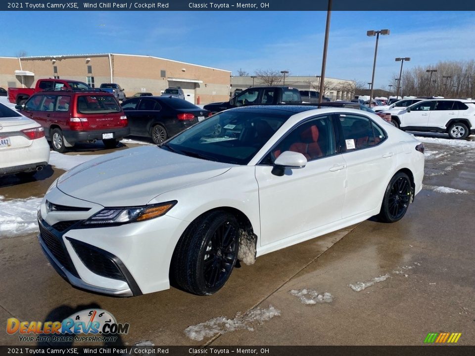2021 Toyota Camry XSE Wind Chill Pearl / Cockpit Red Photo #1