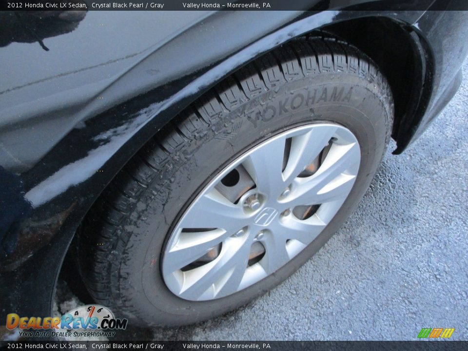 2012 Honda Civic LX Sedan Crystal Black Pearl / Gray Photo #6