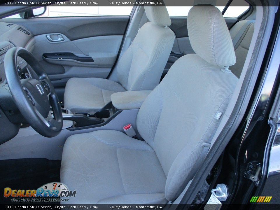 2012 Honda Civic LX Sedan Crystal Black Pearl / Gray Photo #11