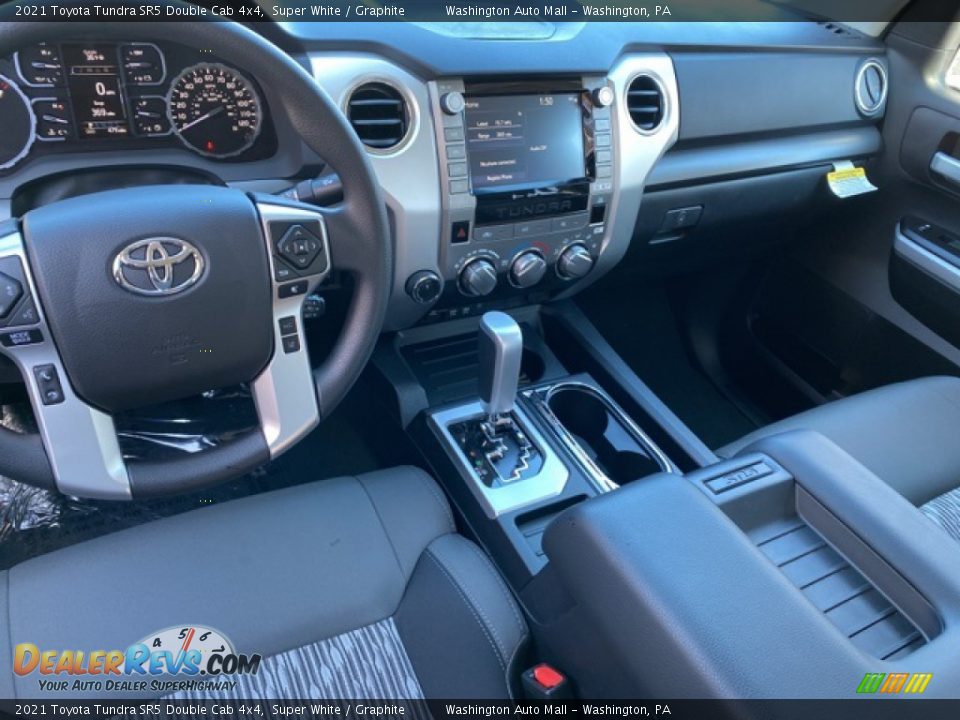 2021 Toyota Tundra SR5 Double Cab 4x4 Super White / Graphite Photo #3