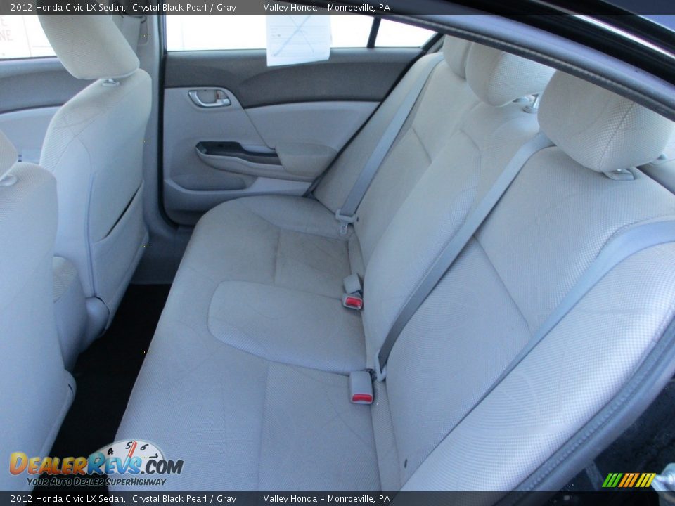 2012 Honda Civic LX Sedan Crystal Black Pearl / Gray Photo #12