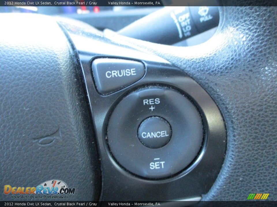 2012 Honda Civic LX Sedan Crystal Black Pearl / Gray Photo #16