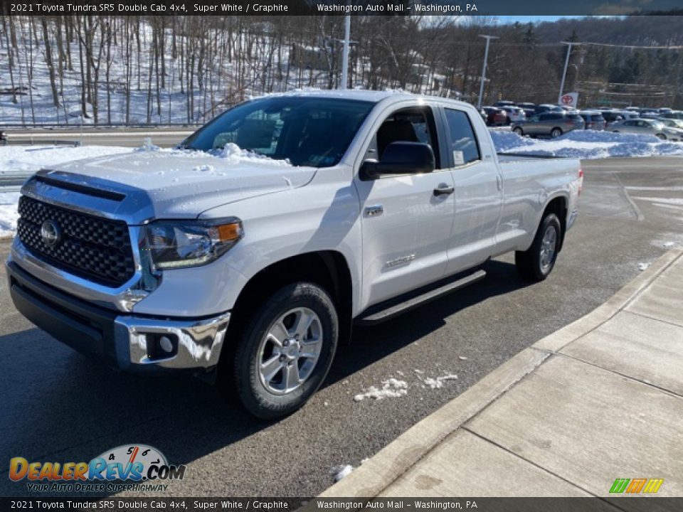 2021 Toyota Tundra SR5 Double Cab 4x4 Super White / Graphite Photo #12