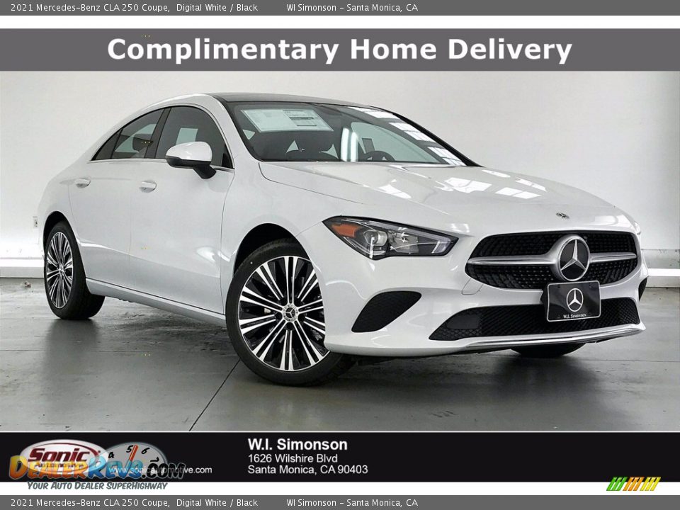 2021 Mercedes-Benz CLA 250 Coupe Digital White / Black Photo #1