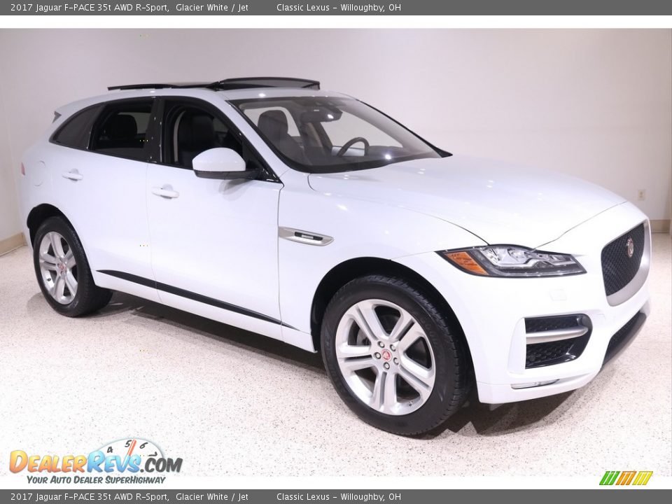 2017 Jaguar F-PACE 35t AWD R-Sport Glacier White / Jet Photo #1