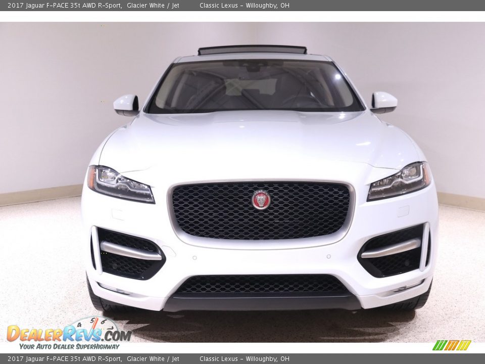 2017 Jaguar F-PACE 35t AWD R-Sport Glacier White / Jet Photo #2