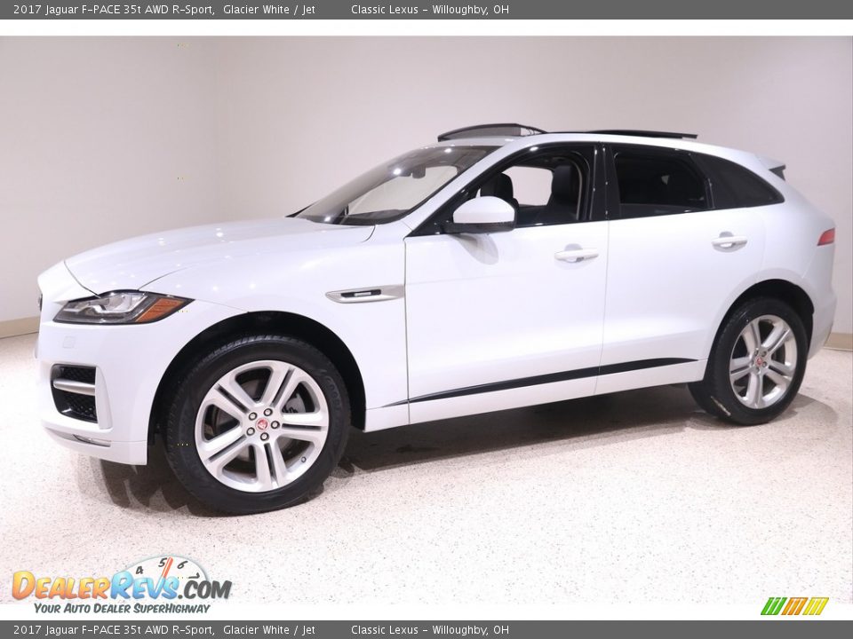 2017 Jaguar F-PACE 35t AWD R-Sport Glacier White / Jet Photo #3