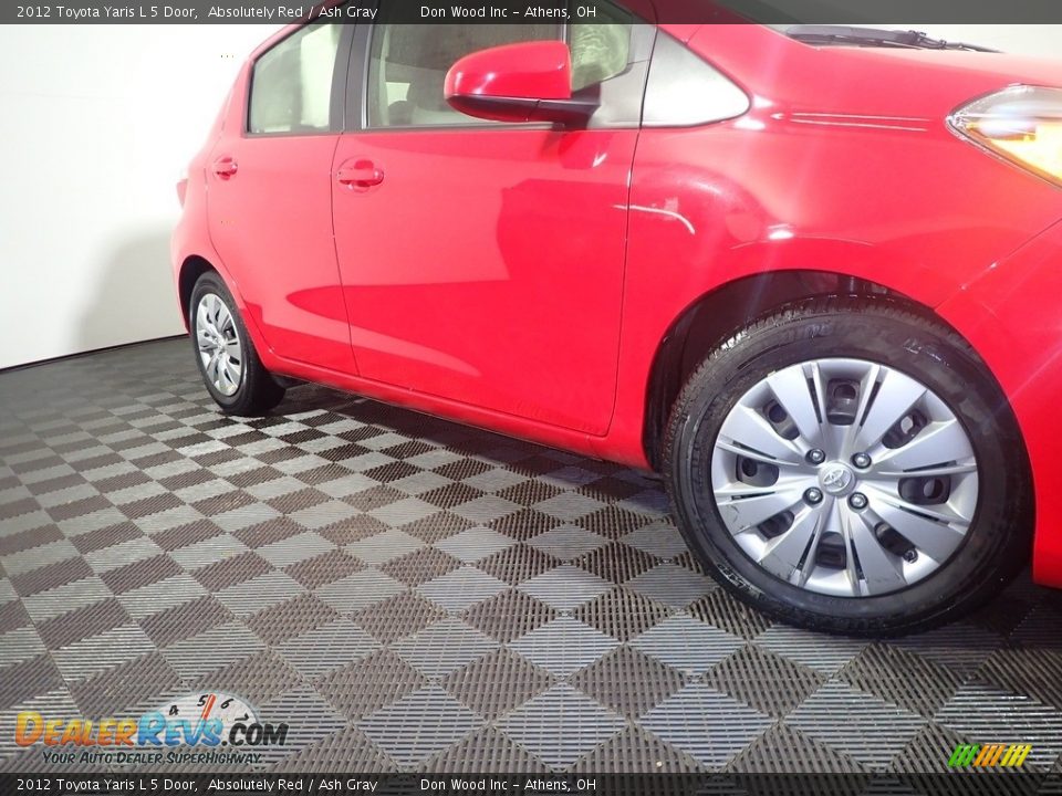 2012 Toyota Yaris L 5 Door Absolutely Red / Ash Gray Photo #3